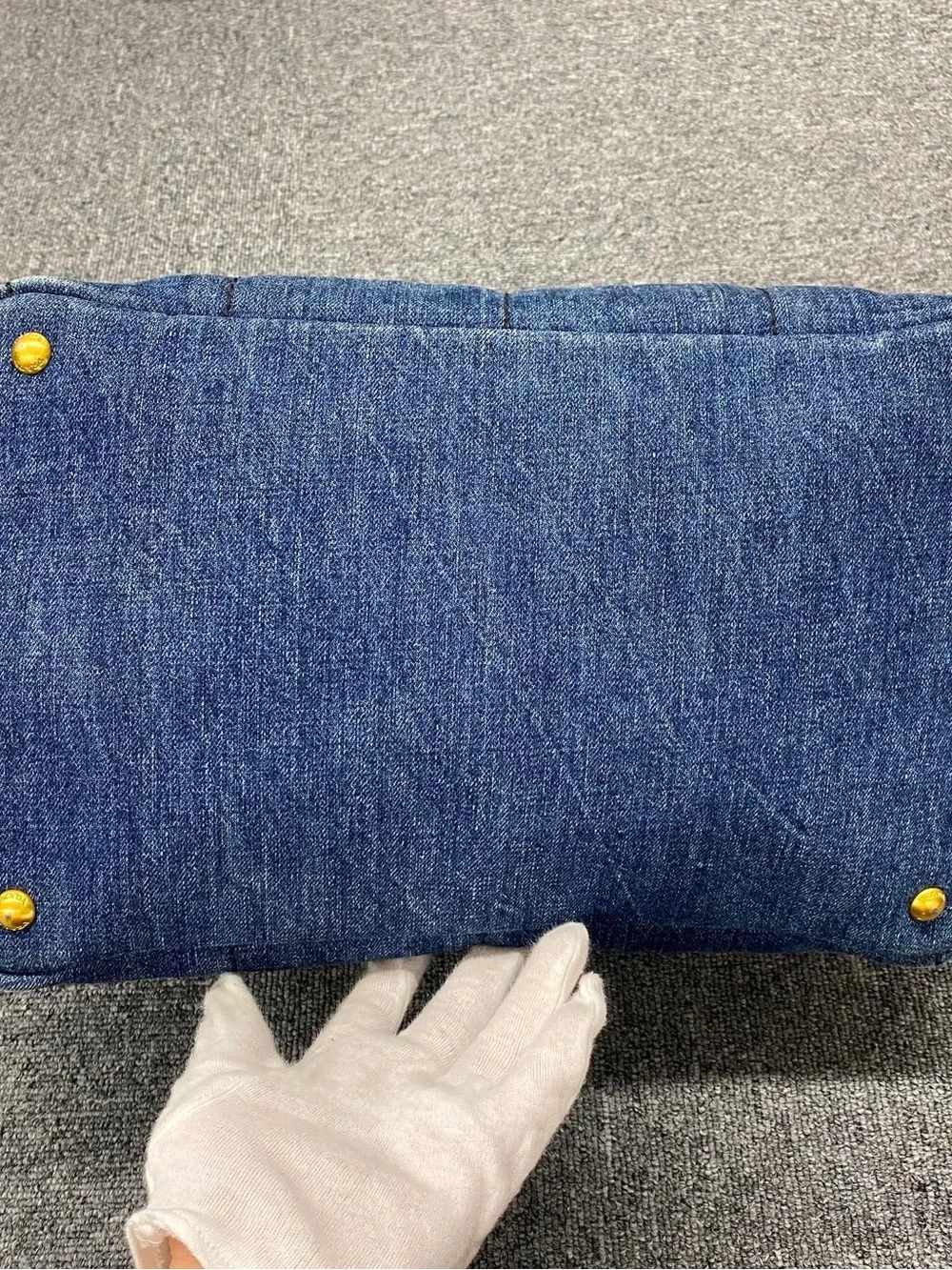 Prada Dark Blue Denim Hobo Tote